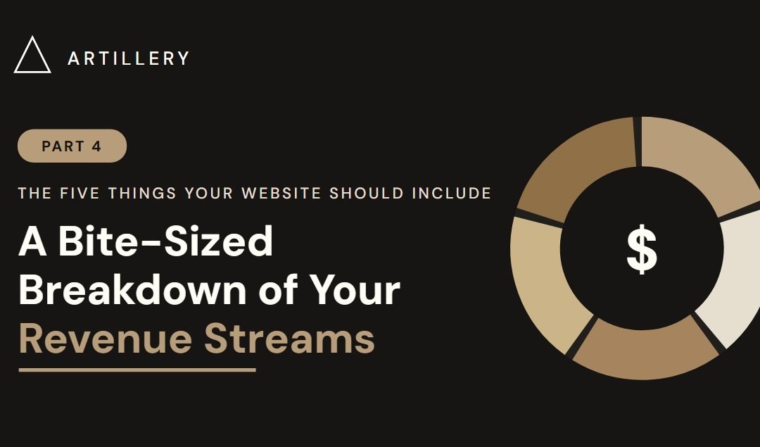 The Five Things Your Website Should Include: Part 4 – A Bite-Sized Breakdown of Your Revenue Streams