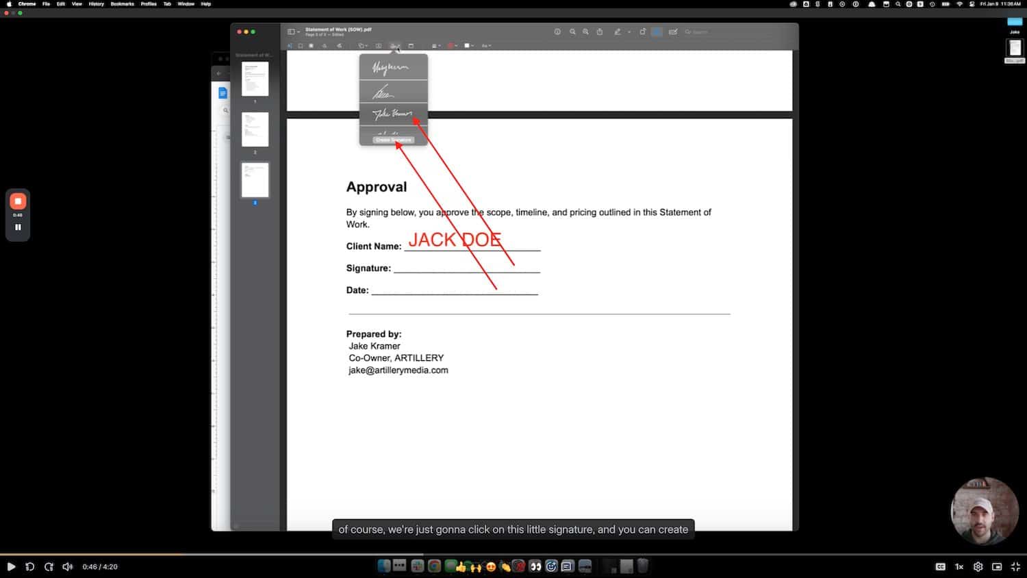 how to quickly sign a document on mac 5