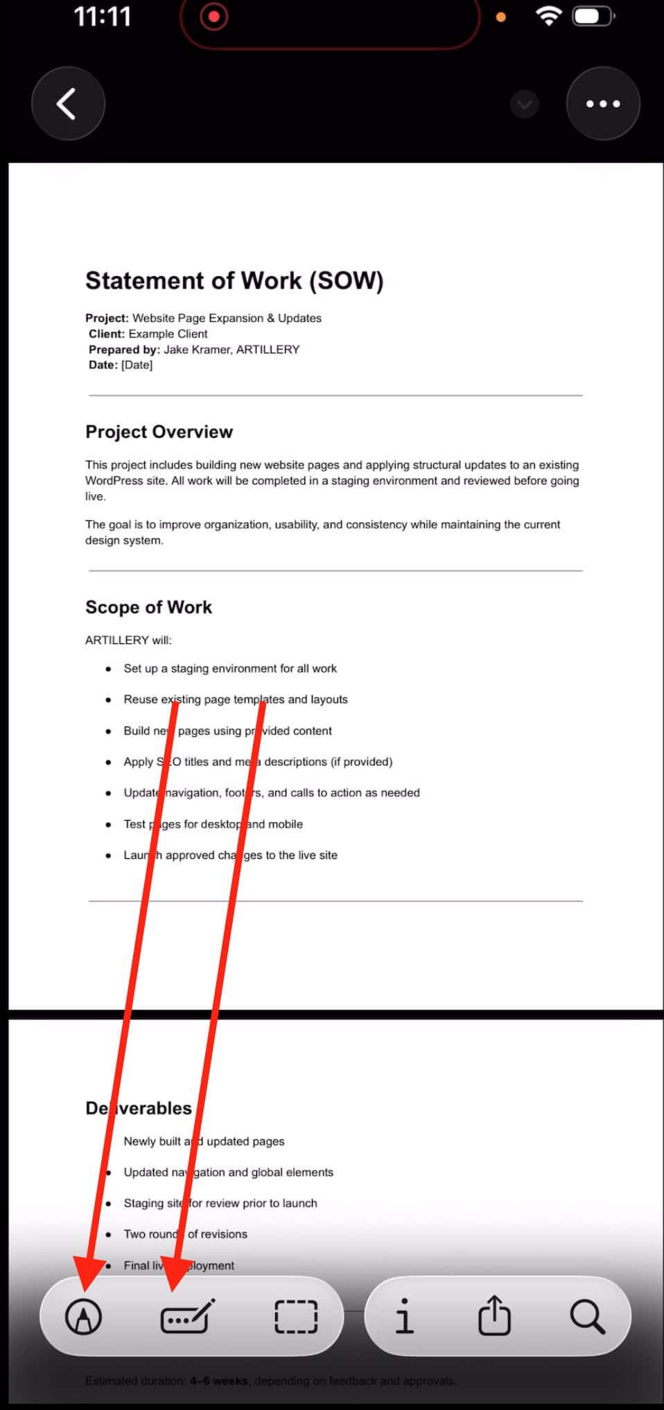 how to quickly sign a document on iphone or ipad 5