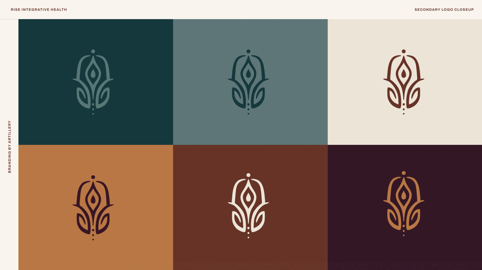 Rise Integrative Health logo color variations